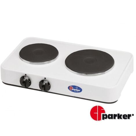 Fornello elettrico 2 piastre elettriche, 1000 1500 Watt, Ø 145 e 180 mm. PARKER