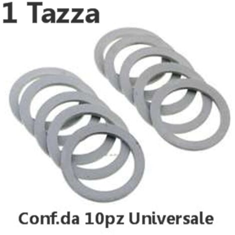 Conf.10pz GUARNIZIONE GOMMA CAFFETTIERA MOKA 1 TAZZA UNIVERSALE