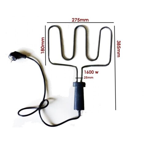 RESISTENZA BISTECCHIERA PIASTRA ELETTRICA 1600W SPIEDINA Con manico TREVI - DICT