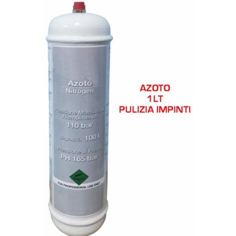 BOMBOLA DI AZOTO DA 1LT - 110 BAR PULIZIA IMPIANTI CONDIZIONAMENTO
