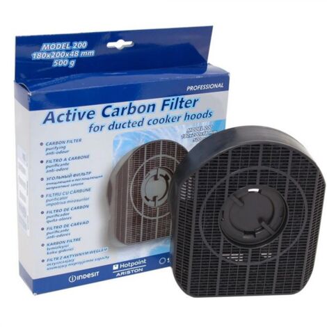 Filtro CARBONI ATTIVI Cappa Elica 200 200 X180 X 48 mm Hotpoint Ariston