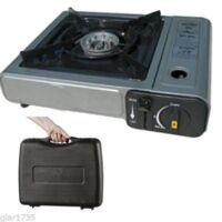 Fornello A Gas Portatile Da Campeggio Con Valigetta E 2 Bombolette Butano 390ml