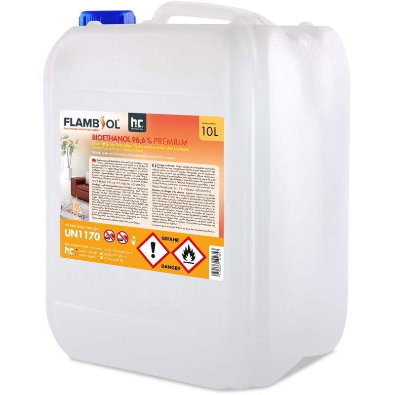 Bioéthanol 100% 6 X 10 L (60 L) De Haute Pureté Pour Cheinée à éthanol