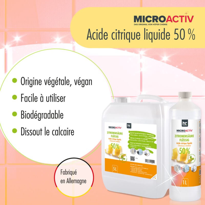 Acide citrique seau 1L 1kg