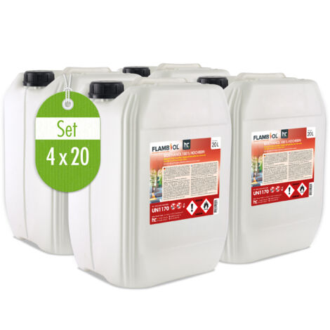 4x 20 L FLAMBIOL® Bioethanol 100% Hochrein