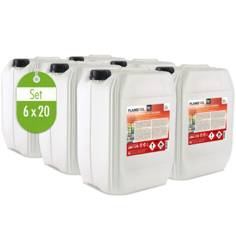 FLAMBIOL Bioéthanol à 100 % dénaturé FLAMBIOL® en bidon de 20 L 120 l (en)