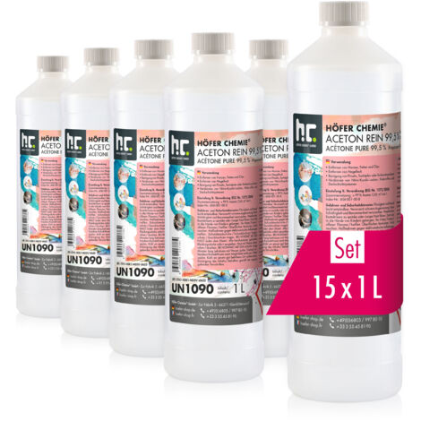 15x 1 L Aceton rein 99,5%