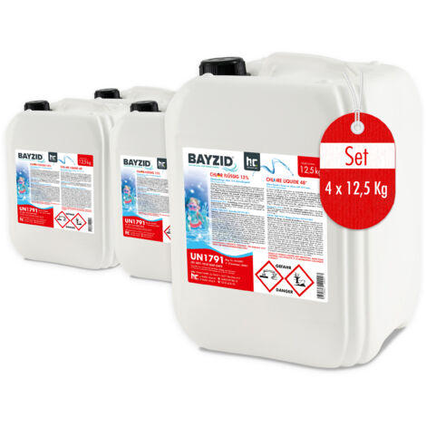4x 12,5 kg BAYZID® Chlor 13% flüssig