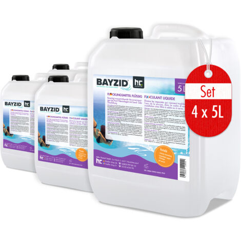 4x 5 L BAYZID® Flockungsmittel flüssig für Pools