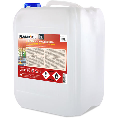 9 x 10 Litre Bioéthanol à 100% dénaturé