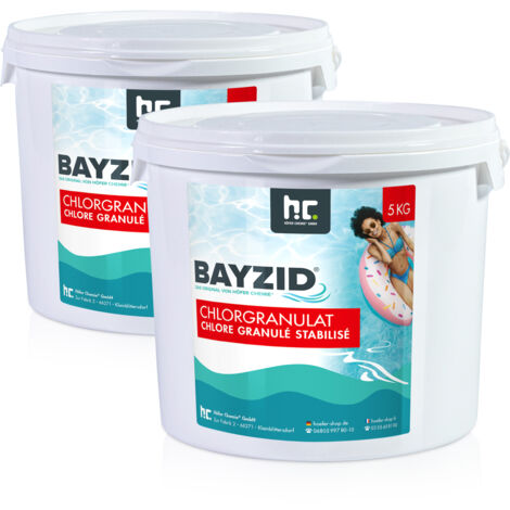 2x 5 kg BAYZID® Chlorgranulat für Pools