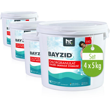 4x 5 kg BAYZID® Chlorgranulat für Pools
