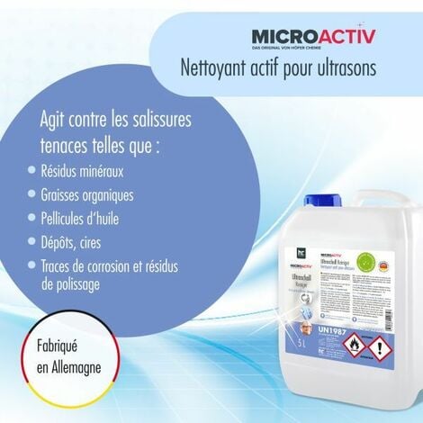 2 x 5 Litre Microactiv Produit detergent ultrason