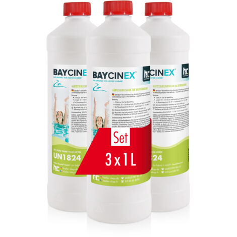 3 x 1 L Baycinex® Stabilisateur de dureté à action anti-calcaire