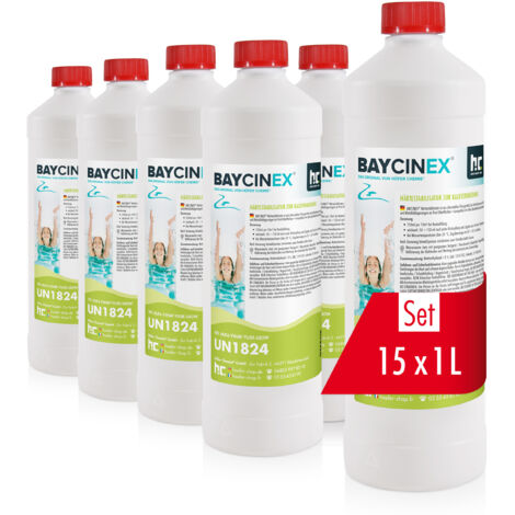 6 x 1 L Baycinex® Stabilisateur de dureté à action anti-calcaire pour piscine (1/5)