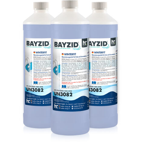 3 x 1 l Produit d'hivernage piscine à effet détartrant, algicide et anti-moisissures (1/5)