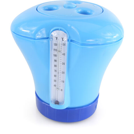 Diffuseur de chlore avec thermomètre intégré (bleu)