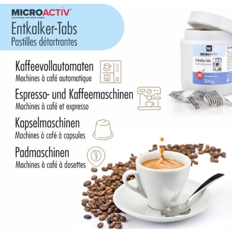1 boîte Pastilles détartrantes Microactiv® 300 g pour machines à café et  appareils ménagers détartrant