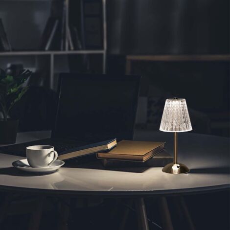 Lampes de table rechargeables - IP20 - Corps en nickel sable - 2,4 Watts - 210 Lumens - 3IN1