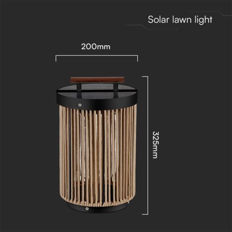 Lampes solaires - Lampe solaire pour pelouse - IP65 - 3000K - Numéro de modèle : - VT-7653