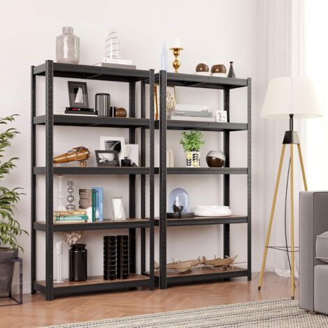 1 Rayonnage, Noir et Marron Rustique, GLR030B01