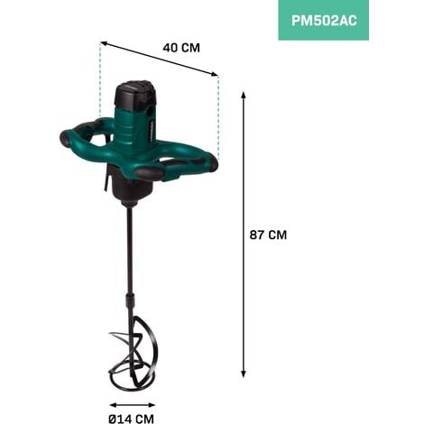 VONROC Miscelatore cemento e malta elettrico 1800W con frusta