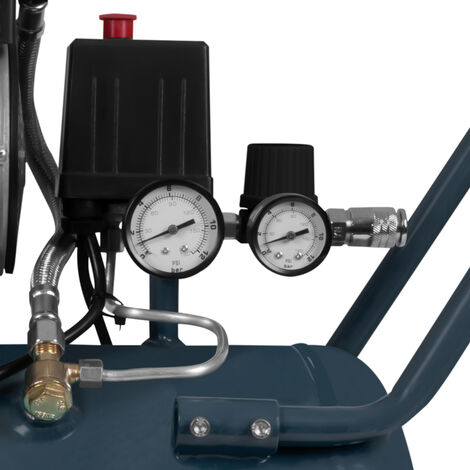 VONROC PRO Compressore d'aria 57,5Db   24 LT - Senza olio - 750W – Antracite