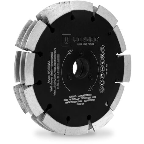 VONROC Disco da taglio diamantato 3 in 1 - 150x22,2mm  Per scanalatrice VONROC PRO WC503AC
