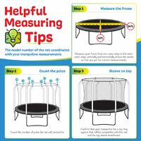 14ft Trampoline Replacement Enclosure Surround Safety Net | Protective Top Ring System Netting Compatible with 4 Curved (Bent) Poles