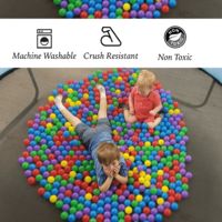 Soft Plastic Ball Pit Balls for Trampoline, Play Tent, Ball Pools, Indoor & Outdoor Play | Crush Proof, Non-Toxic, Phthalate & BPA Free | 100 Mixed Coloured Balls