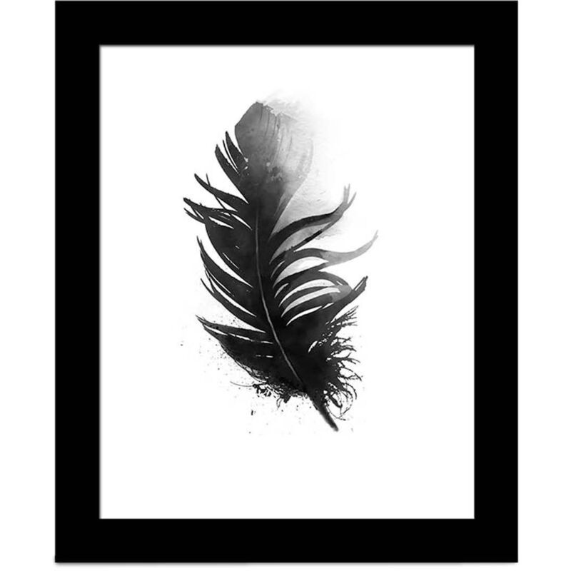 Cadre tableau rectangulaire Plume florale