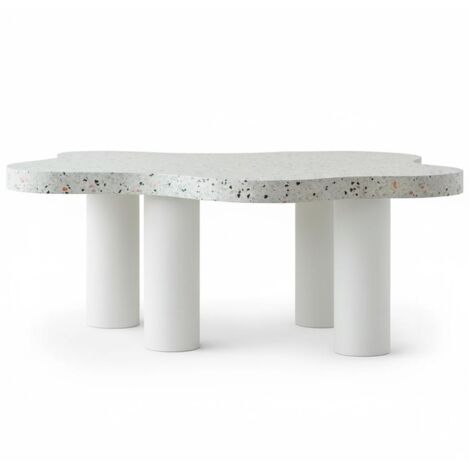 Table basse forme nuage 69x100cm Lagoon Effet Terrazzo