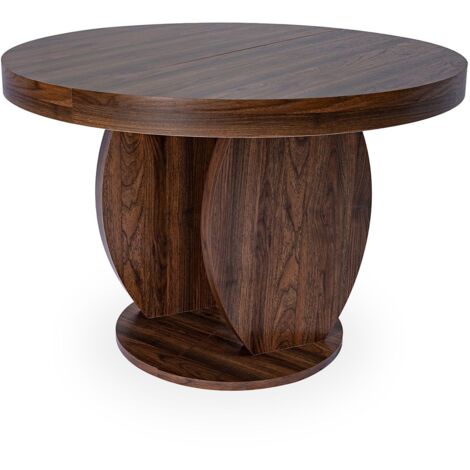 Table ovale extensible L110-260cm Icarios avec pieds design Bois Noyer (1/5)