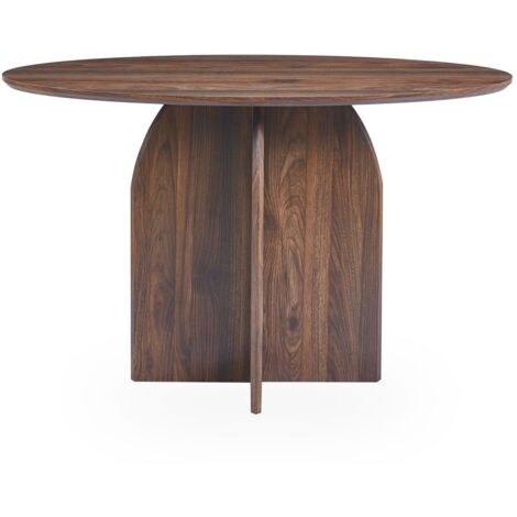 Console ovale 120 cm en bois foncé – Plateau sculptural – Hauteur 75 cm – Idéale pour petits espaces et décoration intérieure