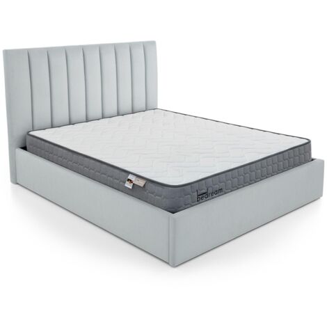 Pack Lit-coffre Songe + Matelas Bedream 160x200cm Velours Argent