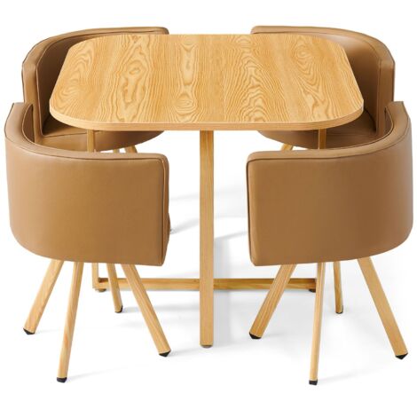 Table et chaises scandinaves Oslo Taupe