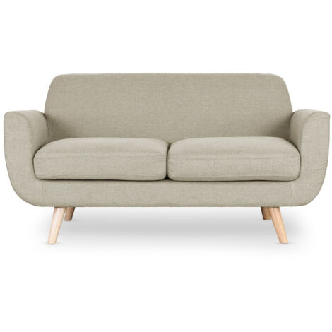 Canapé scandinave 2 places Danube Tissu Beige (1/5)