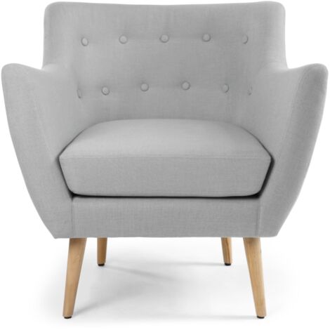 Fauteuil scandinave Molly Tissu Gris (1/5)