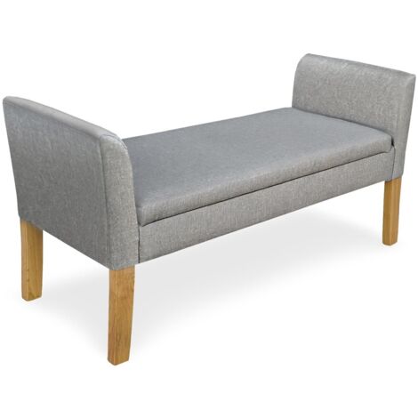 Banc coffre Idor Tissu Gris