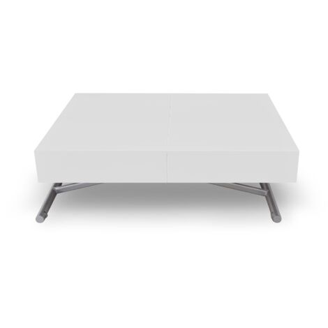 Table basse relevable Sundance Blanc Laqué