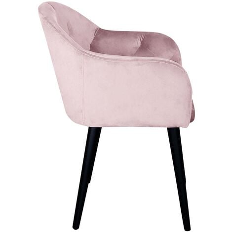 Chaise / Fauteuil Honorine Velours Rose
