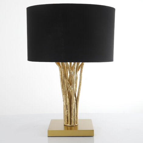 Lampe de table Naturane Noir et Métal Or (1/5)