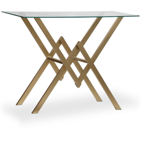 Console Murviel en Verre et Pieds Or (1/3)