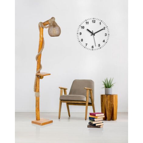 Lampadaire avec tablette Amaud H165cm Métal Noir