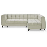 Canapé d'angle convertible Chessy Velours Beige