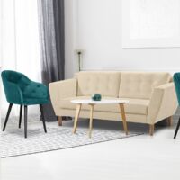 Canapé 3 places Gibus Tissu Beige