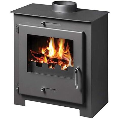 Stufa a legna 8,3  kw Potenza termica Stufa a combustibile solido Eco Design BlmSchV-2, CLASSE ENERGETICA - A, Modello  "BORA LUX"