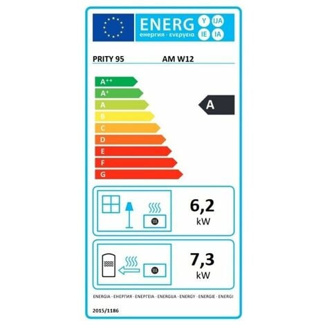 Termostufe Stufa A Legna Boiler Log Burner Acqua Calda Prity AM W12 12kw. EEK-A