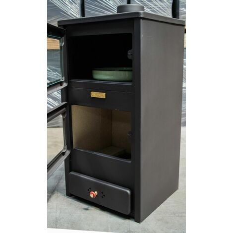 Stufa a Legna con Forno 8 kw - Fornello Acciaio, ideale per cucinare