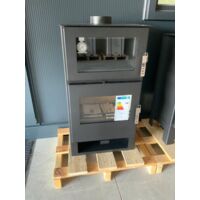 Stufa a Legna con Forno Verso F - Potenza 9 kW, Cucina e Riscalda la Tua Casa con Efficienza e Stile